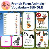 French Farm Animals Vocabulary Flash Cards Games and Works