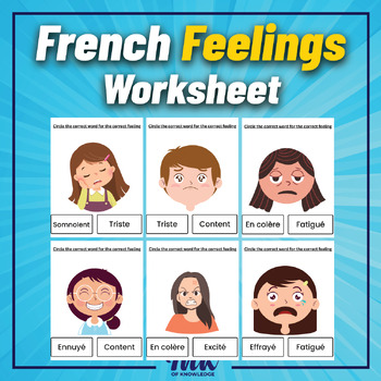 French Feelings Worksheet. Printable posters to learn feelings and ...