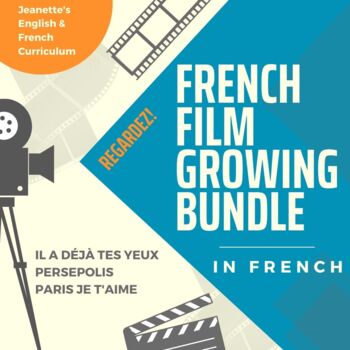 Preview of French Film Growing Bundle Movie Study Guide Film Companion Quiz en français FLE
