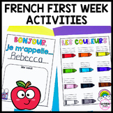 French First Week Activities | French Immersion Printables