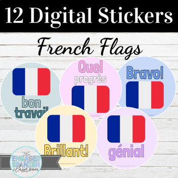Preview of French Flag Digital Stickers