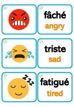 French Flash Cards - Feelings - Emotions - Sentiments by Discover Languages