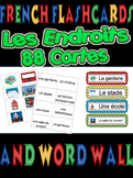 French Flashcards AND Word Wall - LES ENDROITS