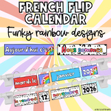 French Flip Calendar | Funky Rainbow Design
