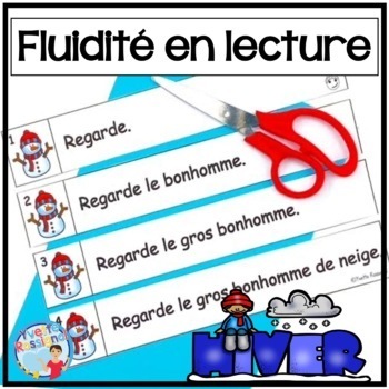Preview of French Reading Fluency Activities | Fluidité en lecture pour L'HIVER