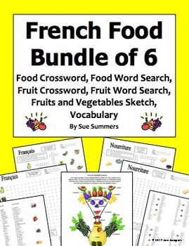 The French Food Crossword Puzzle Worksheet