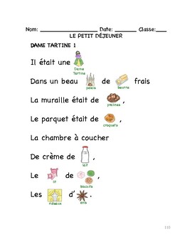 French Vocabulary Illustrated: panier à salade