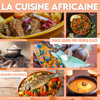 Preview of French Food Unit Project | Francophone African Cuisine | Digital Choice Board