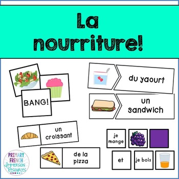 Preview of French Food - flashcards, word wall cards, and games!