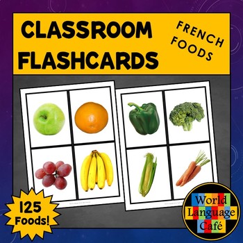 Preview of French Foods Flashcards Fruits Vegetables Drinks Flashcards