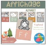 French Forest and fox Alphabet Posters/ Alphabet (renard e