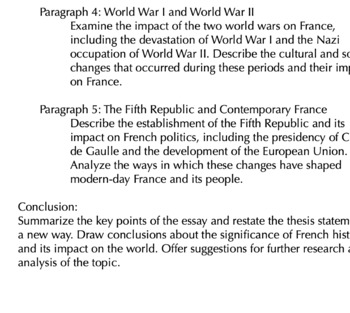 essay on france in french