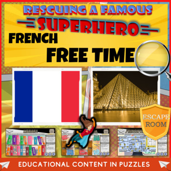 Preview of French - Free Time Escape Room