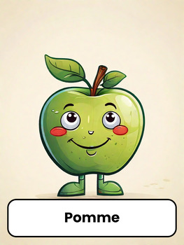 Preview of French Fruit Digital Flashcards