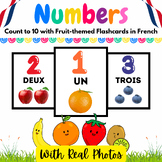 French Fruit-Themed Number Real Pictures Flash Cards to Co