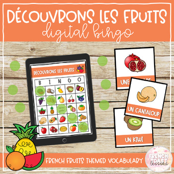 Preview of French Fruits Digital BINGO | La nourriture