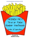 French Fry True/False Order of Operations Sort (Self-Checking)