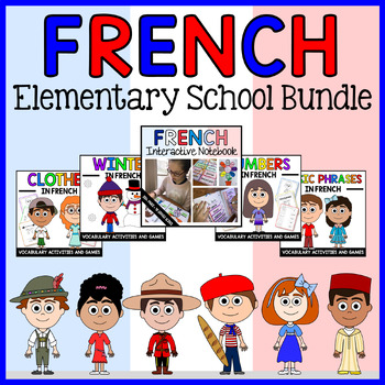 Preview of French Full Year Curriculum Bundle en française | DISCOUNT 50% OFF