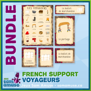 Preview of French Fur Trade Voyageurs • Flash Cards & Word Wall Posters Bundle