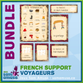 French Fur Trade Voyageurs • Flash Cards & Word Wall Poste