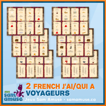 Preview of French Fur Trade Voyageurs J'ai/Qui a Games • 2 decks of cards