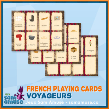 Preview of French Fur Trade Voyageurs Playing Cards • Card Game