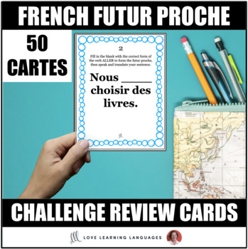 Preview of French Futur Proche - French Challenge Task Cards Activity