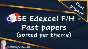 Preview of French GCSE Past papers - per theme (Edexcel)