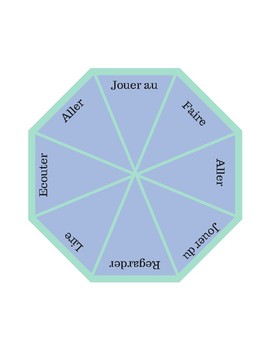 French Game: Jouer , faire ou autre spinner and worksheet game | TpT