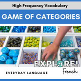 French Game of Categories: Engaging, Low-Prep EDITABLE Voc