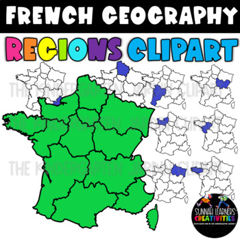 Preview of French Geography | KGJ Clipart | Regions of France
