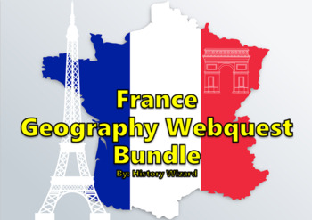 Preview of France Geography Webquest Bundle
