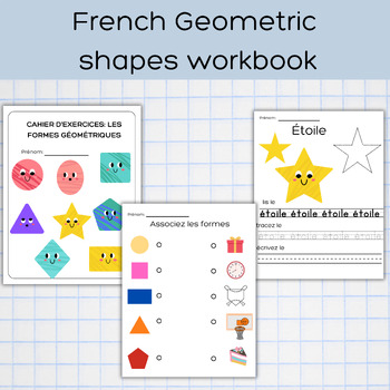 Preview of French Geometric shapes workbook