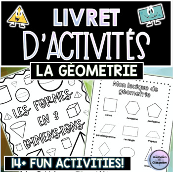 Preview of French Geometry Math Activity book – La Géometrie