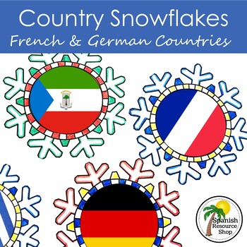 Preview of French_German Countries Snowflakes