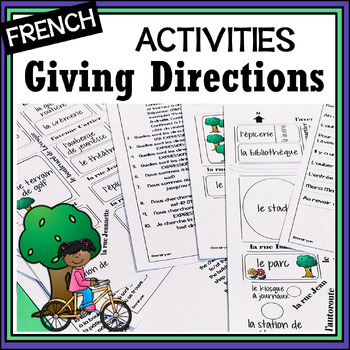 Preview of French Giving Directions in town speaking activity - vocabulary