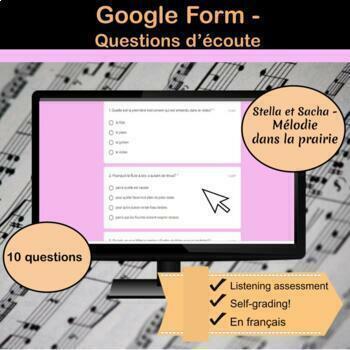 Preview of French Google Form Listening Activity - Activité d'écoute