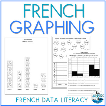 Preview of French Grade 1 Graphing | Grade 1 Data Management | French Data Literacy