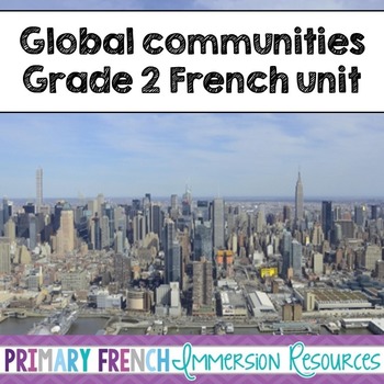 Preview of French Grade 2 Global Communities - word wall words and worksheets