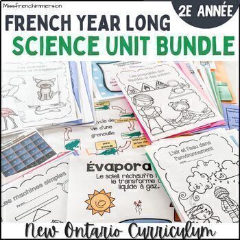 Preview of French Grade 2 Science Full Year Bundle - Bundle Sciences 2e année (4 unités)