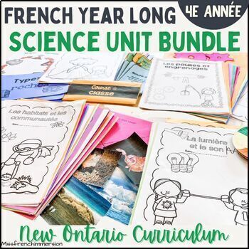 Preview of French Grade 4 Science Full Year Bundle  - Bundle Sciences 4e année (4 unités)