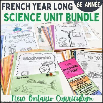 Preview of French Grade 6 Science Full Year Bundle - Bundle Sciences 6e année (4 unités)