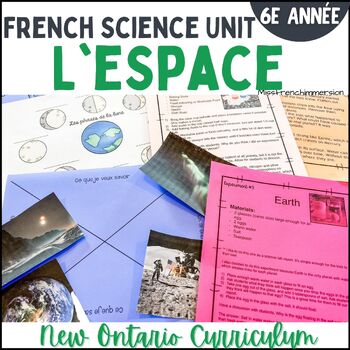 Preview of French Grade 6 Science Space Unit - Sciences 6e année: L'espace