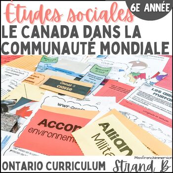 Preview of French Grade 6 Social Studies: Canada's Interactions with the Global Community