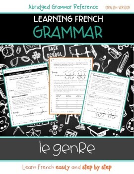 Preview of French Grammar Bundle: The Common Noun's Gender En/Fr version