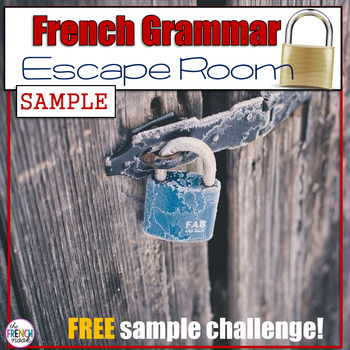 Preview of French Grammar Escape Room - SAMPLE