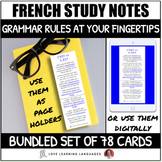 French Grammar Notes and Rules - Study Guides - BUNDLE