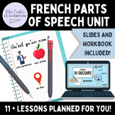 French Grammar Parts of Speech Unit - les noms, les adject