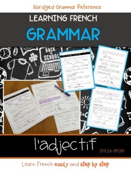 Preview of French Grammar: The Complete Adjective English BUNDLE