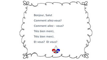 French Greeting Song by Jennifer Lovell | TPT